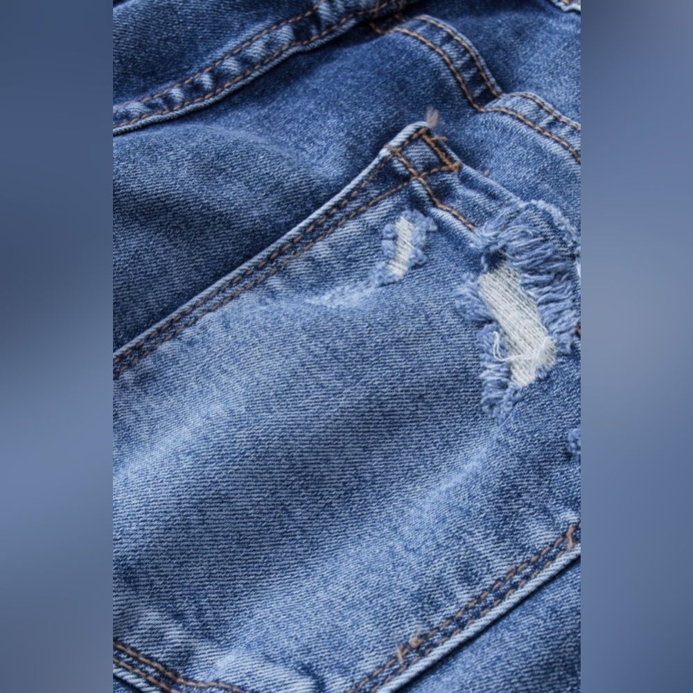 NWT Blue Distressed Flare Jeans - Picture 13 of 14